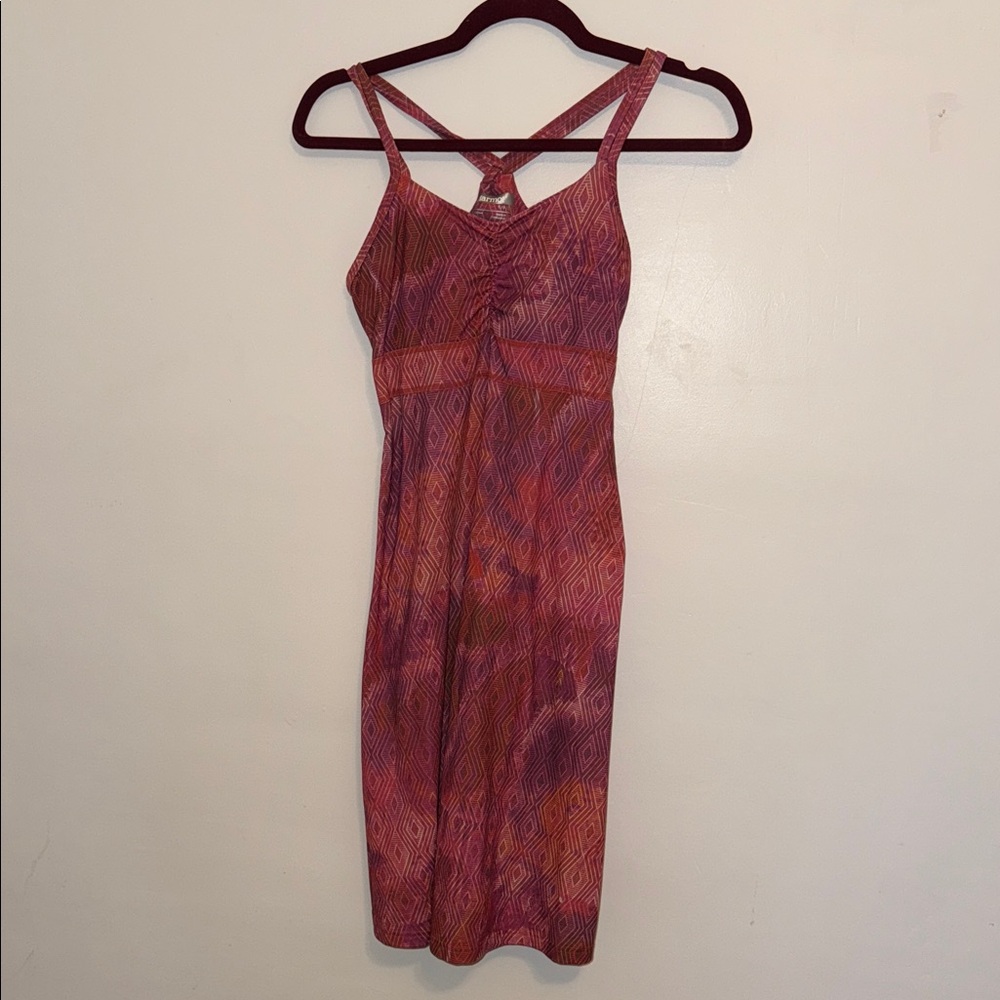 Marmot Pink and Orange Patterned Taryn Dress